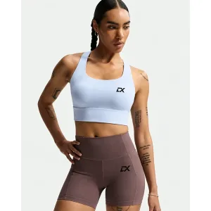 Women’s custom workout bra with personalized compression activewear design for fitness and yoga.