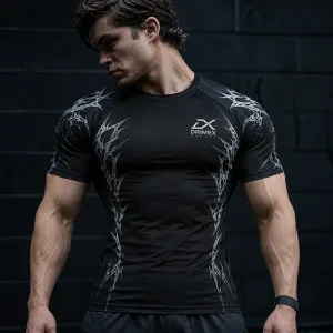 Men’s Short Sleeve Compression Base Layer Gym Sports Shirt