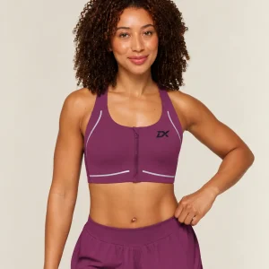 Custom sublimated sports bra with personalized team design